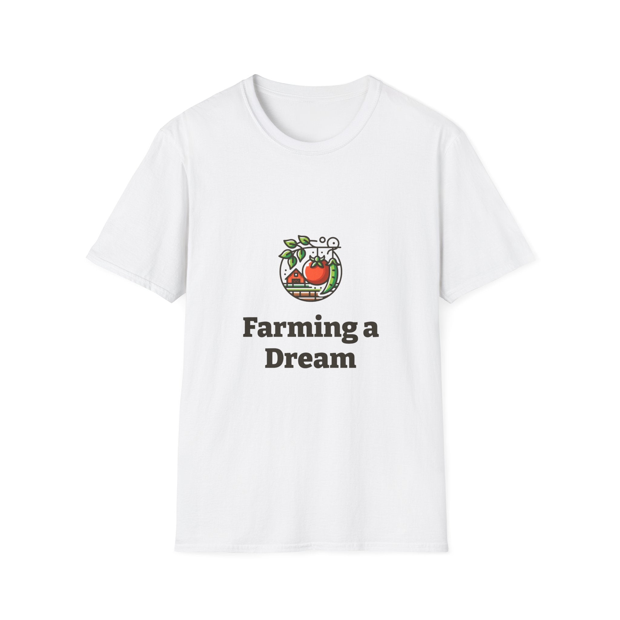 Farming a Dream T-Shirt, Unisex Softstyle T-Shirt, Gardening Apparel, Nature Lover Gift, Plant Enthusiast Tee, Eco-Friendly Fashion